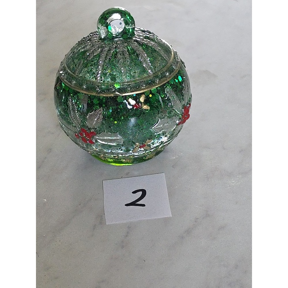 Handmade Resin Christmas Ball Storage Jar - Picture 3 of 8
